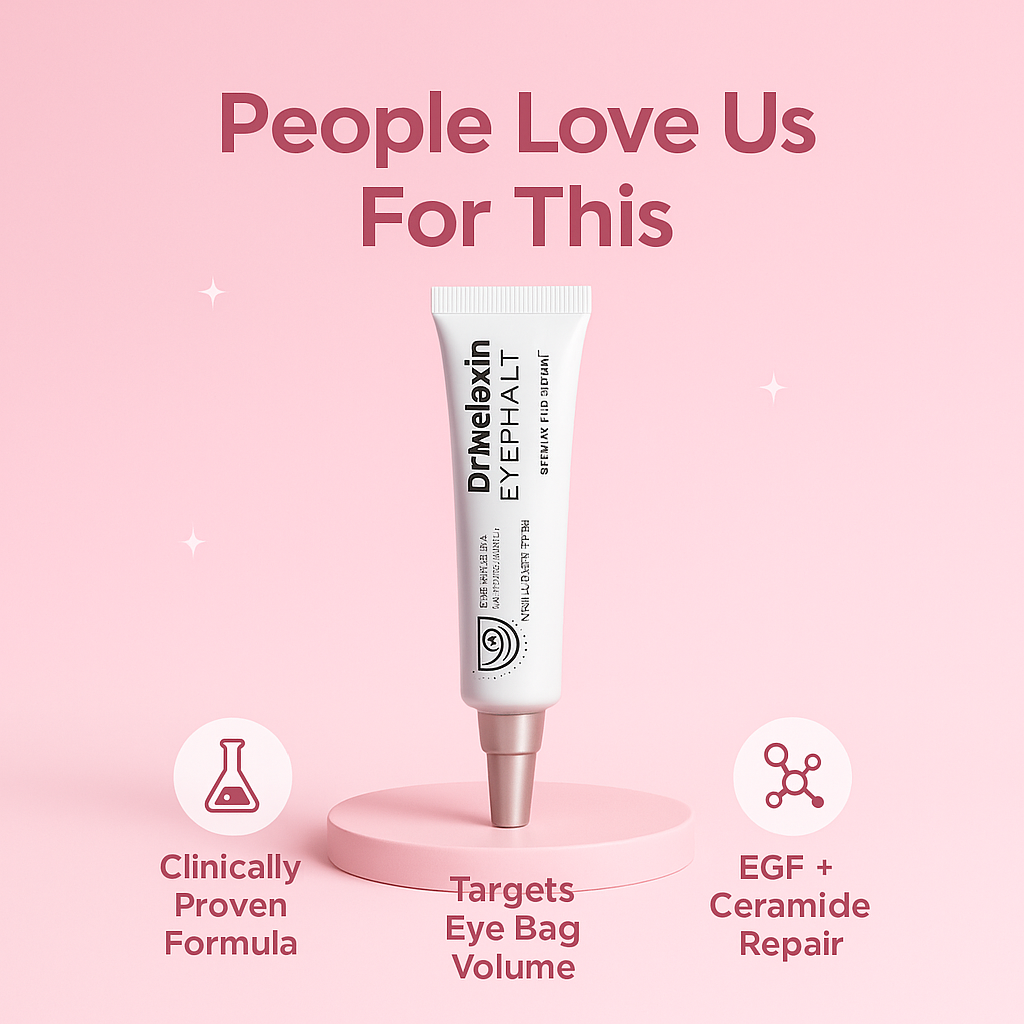 Dr.Melaxin Eyephalt Eyebag Cream for Puffiness, Dark Circles & Fine Lines, Wrinkle, EGF Anti-Aging Under Eye Moisturizer with Niacinamide &Ceramide 0.33 fl.oz.