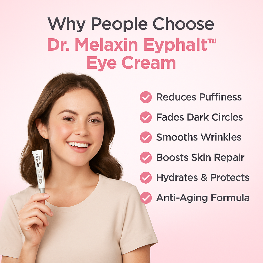 Dr.Melaxin Eyephalt Eyebag Cream for Puffiness, Dark Circles & Fine Lines, Wrinkle, EGF Anti-Aging Under Eye Moisturizer with Niacinamide &Ceramide 0.33 fl.oz.