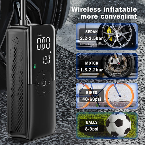 Portable Electric Air Pump + Charger + Super Torch (Multipurpose)