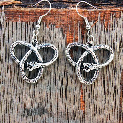 European And American Gothic Universe Infinite Snake Earrings Pagan Ancient India